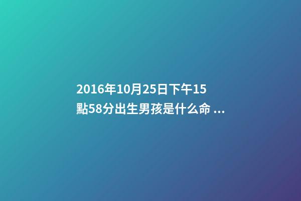 2016年10月25日下午15點58分出生男孩是什么命 山下火命是什么意思-第1張-觀點-玄機派